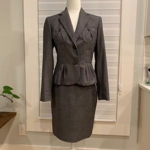 Nine West pinstripe suit coat with matching skirt